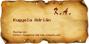 Kugyela Adrián névjegykártya