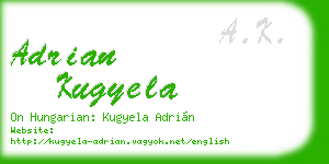 adrian kugyela business card