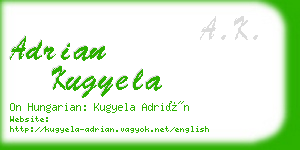 adrian kugyela business card